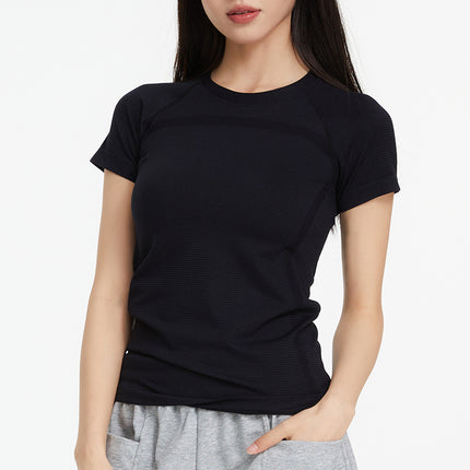 luluT-shirt sports quick-drying yoga clothes short sleeve top fitness sports running seamless all-match sports short sleeve