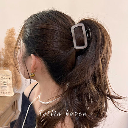 New popular acetate metal hair clip women's large hairpin hair volume large hair grip headdress light luxury high-end design hair accessories