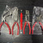 Pure red handle 5-piece set (straight plus curved plus connector plus tiger type plus back connection pliers)