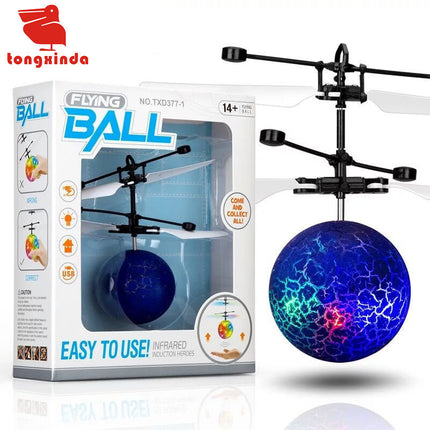 New strange toy remote control induction crystal ball colorful flash flying ball induction aircraft flash flying ball