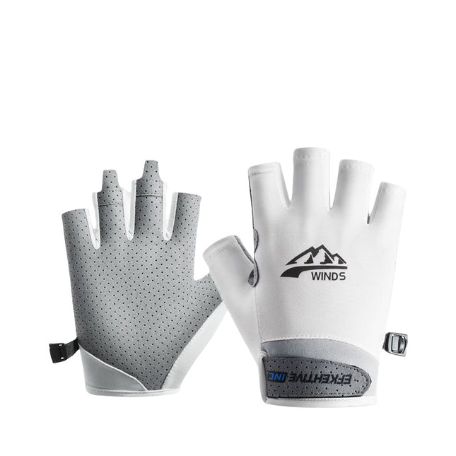 Half finger gloves men's summer riding driving breathable thin ice silk touch screen sunscreen non-slip gloves women manufacturers wholesale