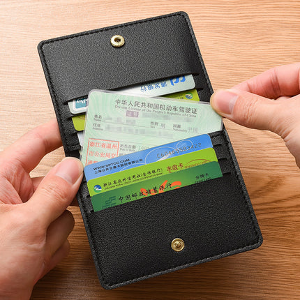 Explosive Women's Card Holder Ultra-thin Compact Bank ID Card Holder Driver's License Small Wallet Men's Simple Anti-degaussing Card Holder