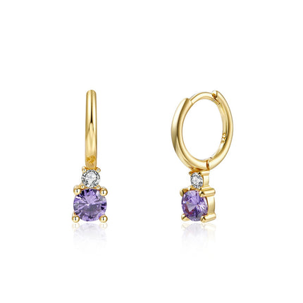 Amazon, Aliexpress, Temu, Shein, European and American Cross-Border Popular Luxury Zircon Earrings Wholesale