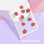 Lace strawberry a6 white binder