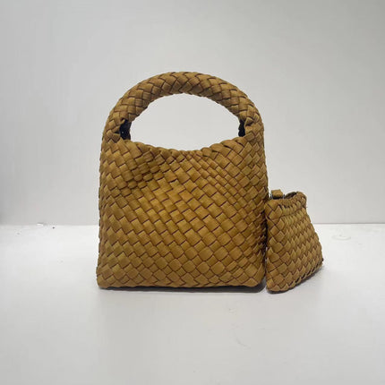 Cross-border Nylon Cloth Woven Bag Diving Material Bag Large Capacity Portable Vegetable Basket Bag Chain Crossbody Bag