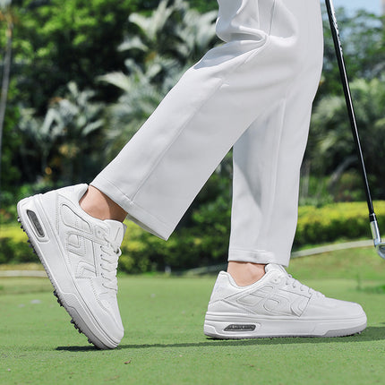 Height-Increasing White Shoes Golf Shoes for Men and Women Professional Couples Lawn Golf Shoes Casual Sports Sneakers