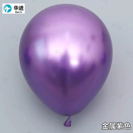 Cross-border wholesale 2.8g 12-inch metal balloon birthday decoration balloon wedding arrangement metal latex balloon
