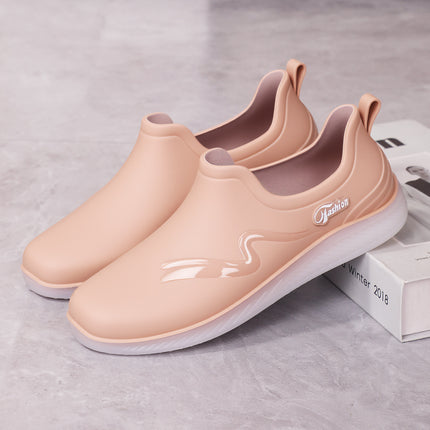 Cross-Border Trendy Women's Low-Cut Short Rain Boots, Non-Slip Waterproof Shoes for Kitchen Work, Rubber Rain Boots for Summer