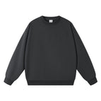 Gray-cotton round neck sweatshirt / S (recommended 55kg )
