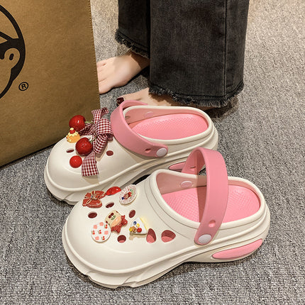 Soft Sole Cave Shoes Women's Outer Wear 2025 New Student Beach EVA Baotou Shoe Slippers Women's Sandals