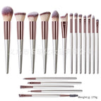 18 champagne gold makeup brushes