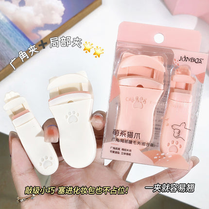 Jonbos Cat Claw Wide Angle Partial Eyelash Curler Combination Curling Long-Lasting Eyelash Curler Without Eyelid Clip