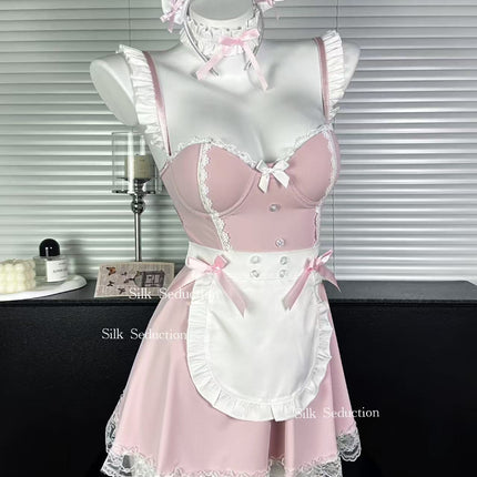 Sexy Lingerie Maid Outfit Cute Japanese Anime Otherworld Restaurant Cafe Work Uniform Long Dress Maid Cosplay Costume