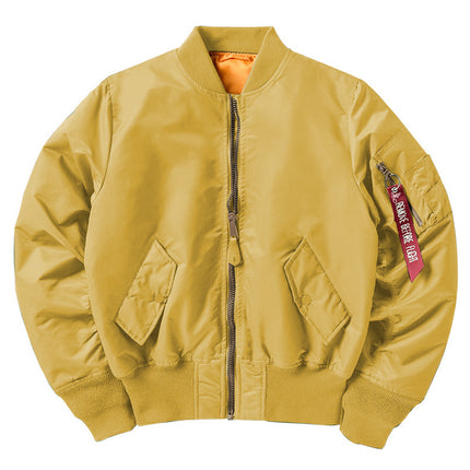 Aviator Jacket Men's MA1 Baseball Suit Trendy Ins Spring and Autumn Thin Outerwear Air Force Army Green Couple Bread Suit Coat