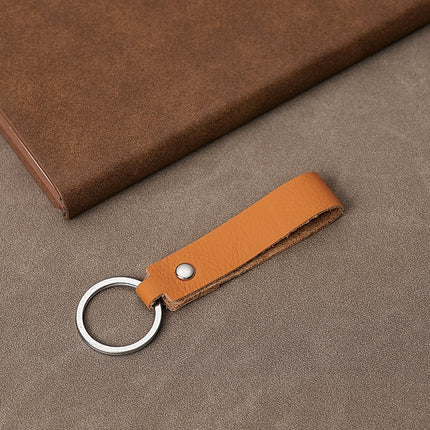 Spot Retro Cowhide Rope Leather Keychain Car Men and Women Personality Creative Leather Key Chain Pendant Key Rope