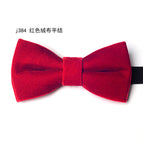 J384 red velvet flat knot