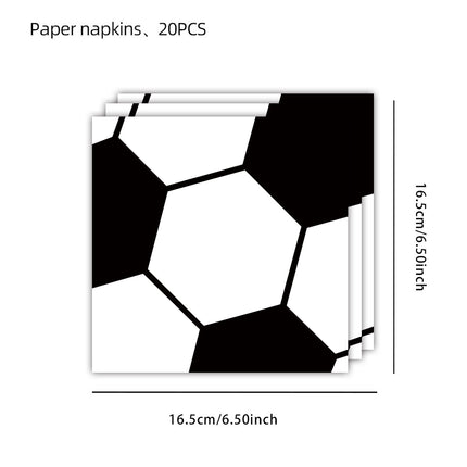 Cross-border White Baseball Sports Theme Birthday Party Supplies Decorative Paper Plate Paper Towel Tablecloth Disposable Tableware suit