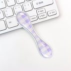 purple white checkerboard / Magnetic bookmark