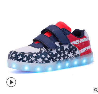 New Spring and Summer Men's and Women's Casual Shoes, Fashionable Luminous Shoes, USB Rechargeable Light Shoes, Fashionable Casual Shoes