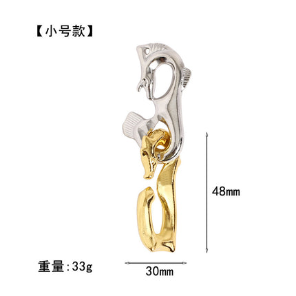 [Small size] zinc alloy unlock Kong Ming lock magic alloy educational toys nine-chain intelligence unlock ring buckle