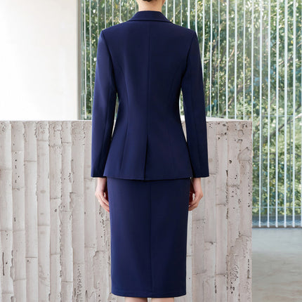 Ol Commuter Suit Dress for Women in Autum, High-End Waist Slimming Look, Light and Mature Workplace Large Size No-Iron Business Formal Wear