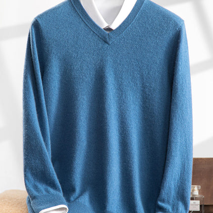Cashmere V-Neck Sweater Men / Pull Col V Cachemire Homme
