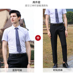 Men's Blue Shirt Black Trousers / S