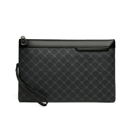 Clutch Bag Men's Large Capacity Mobile Phone Soft Leather Men's Clamp Bag New Fashion Retro Envelope Bag Clutch Bag