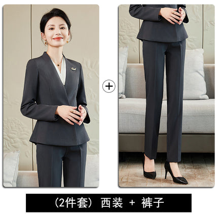 Suit Skirt, Business Attire, Goddess-Style Suit Set, Beauty Salon Front Desk, Hotel Sales Department, Jewelry Store Work Uniform