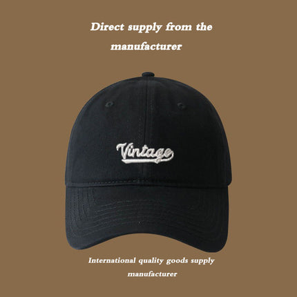 Duck Tongue Hat Women's Baseball Cap 2025 Spring and Summer New Hard Top Wide Big Brim Big Face Shown Face Small Deep Top Deepening