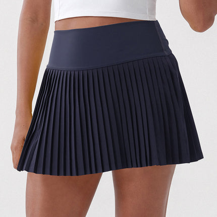 European-style Pleated Skirt Yoga High Waist Anti-glare Tennis Suit suit Breathable Badminton Golf Skirt for Women