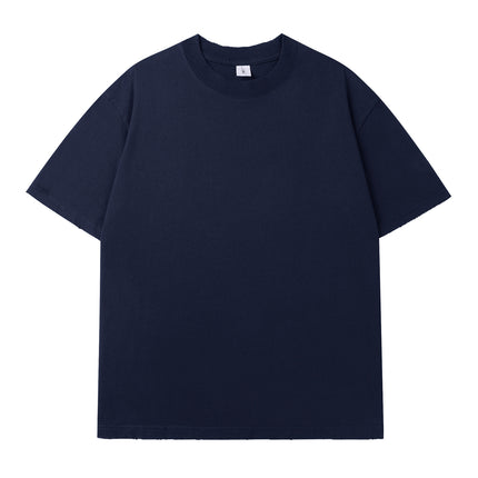 260g Drop Shoulder Loose Fit Cotton Distressed Short Sleeve T-Shirt Pure Cotton T-Shirt Unisex Promotional Shirt Company Team Building Workwear