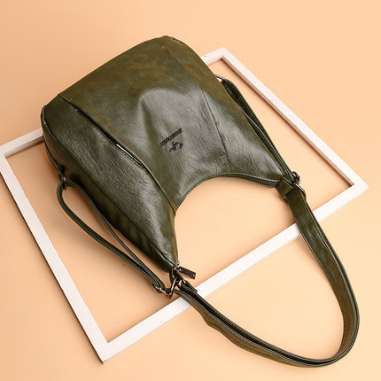 Women's Backpack New Fashion Middle-aged Mother Bag Multi-back Shoulder Bag Large Capacity All-match Commuter Crossbody Bag