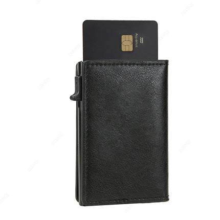 New Aluminum Box 70% off Short Wallet Rfid Anti-Theft Swipe Anti-Loss Card Holder Carbon Fiber Small Wallet Men's Wallet