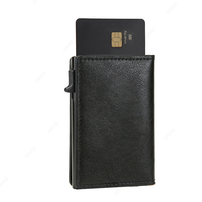 New Aluminum Box 70% off Short Wallet Rfid Anti-Theft Swipe Anti-Loss Card Holder Carbon Fiber Small Wallet Men's Wallet