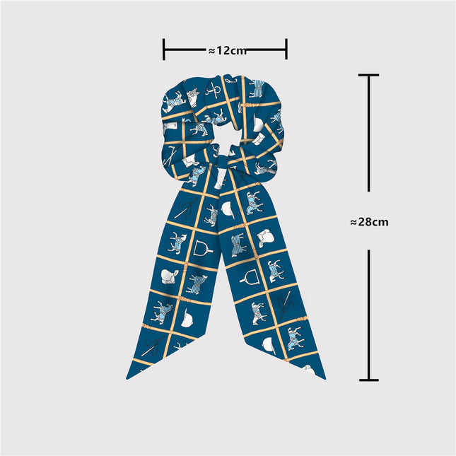 French Spring New Plaid war horse twill silk women's all-match decorative ponytail hair tie hair band hair tie hair accessories