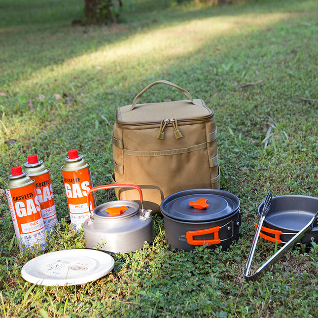 Kitchen Utensil Bag Large Set Storage Bag Camping Cookware Portable Handbag Folding Backpack Large Capacity