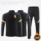 [set] 263 chinese black-fleece-fleece-half zipper / L