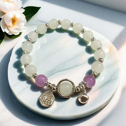 New Chinese-Style Ancient Beaded Elastic String Bracelet, Sweet Girl's Glass Bracelet, Night Market Stall, Cross-Border Live Broadcast Jewelry