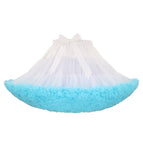 White + hole blue super fluffy style / One Size