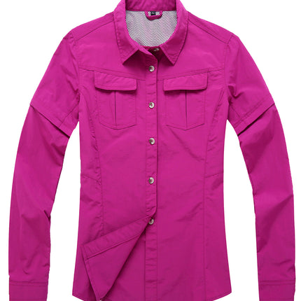 Outdoor climbing men's and women's quick-drying clothes quick-drying shirt detachable sports breathable fishing clothes factory wholesale