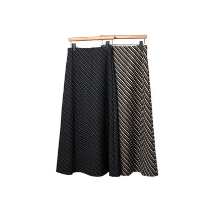 Yun Chang Twill Texture A-Line Hip-Hugging Skirt for Women, New Spring Vintage High-Waisted Skirt, Brushed Fabric Commuter Skirt for Women