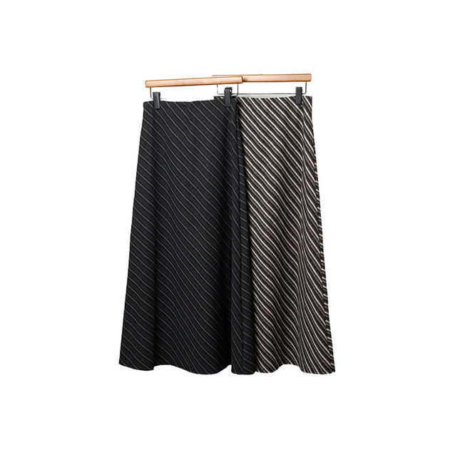Yun Chang Twill Texture A-Line Hip-Hugging Skirt for Women, New Spring Vintage High-Waisted Skirt, Brushed Fabric Commuter Skirt for Women