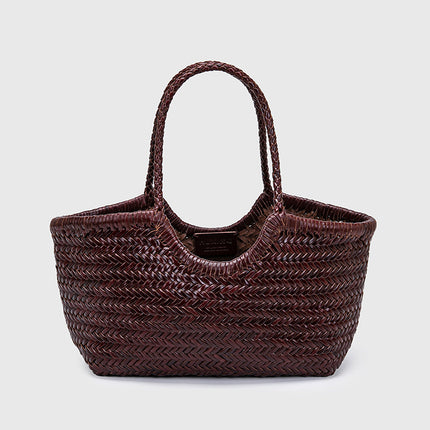 Leather Woven Tote Bag / Sac Tressé Cuir Femme
