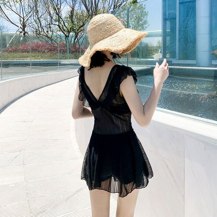 One-piece swimsuit for women Summer new Conservative belly-covering slimming swimsuit high-grade skirt hot spring sexy ins swimsuit
