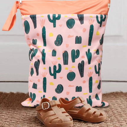 Ins Nordic Series Children's Room Kindergarten Diaper Storage Bag Dry and Wet Separation Waterproof Bag Wetbag