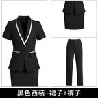 Black suit + skirt + pants / S