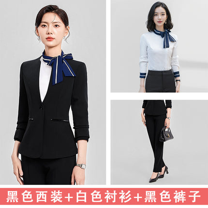Professional suit Women's Autumn High-end Fashion Temperament Hotel Front Desk Women's Work Clothes Beauty Salon Jewelry Store Tooling
