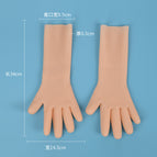 Skin color long gloves