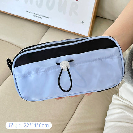 Cute Pure Color Satchel Cosmetic Bag for Women, Satchel Large-Capacity Skin Care Product Brush Storage Bag, Travel Toiletry Bag